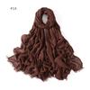 Fashion Muslim Cotton Rayon Modal Hijab For Women Headscarf Long Shawls Islam Hijab Turbans Head Wrap Solid Fringe Scarves