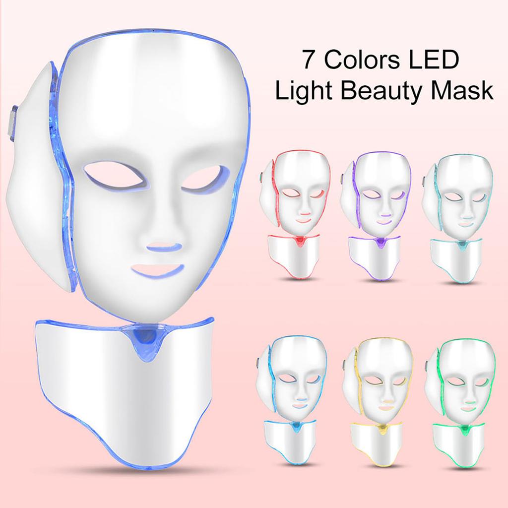 7Colors Photon LED Mask Face Neck Anti Wrinkle   Removal Skin Rejuvenation Machine
