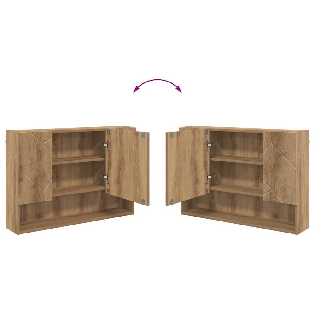 Bathroom Furniture Set 2 Pieces Artisan Oak 76.5 X 35 X 64 Cm