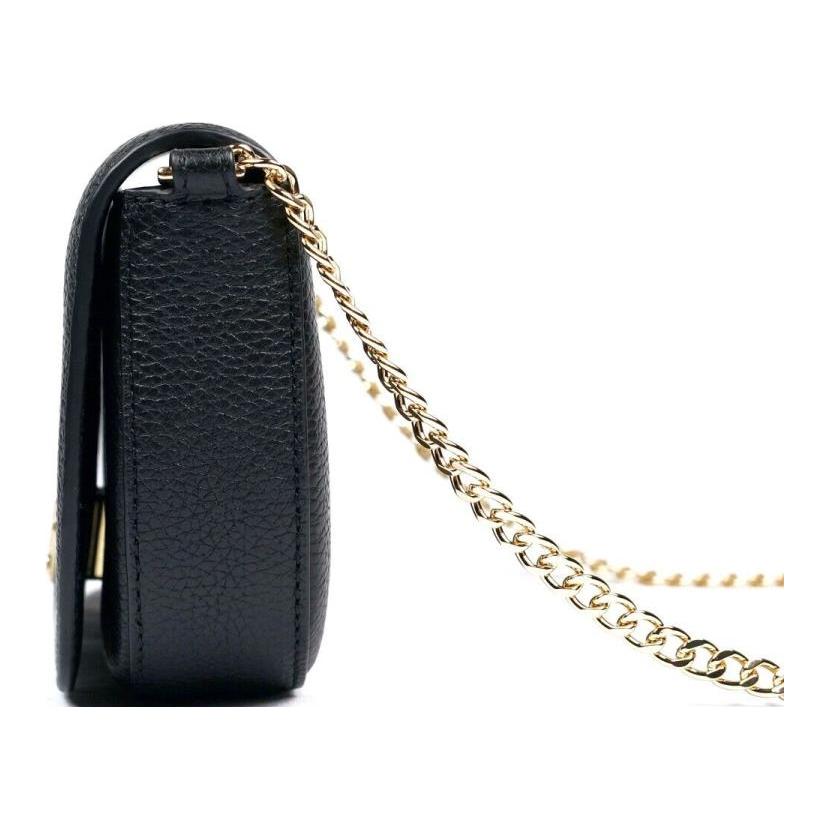 Tory Burch Chelsea Magnetic Snap Closure Flap Leather Shoulder Crossbody Bag Small Women Bags Black 153566-001