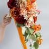 Bride Bouquet Handmade Wedding Decoration Flowers Combo Champagne Rose Bouquet for Graceful Anniversary Celebration
