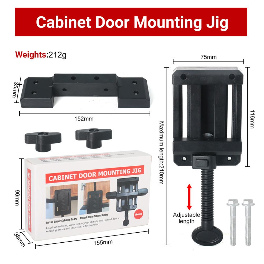 Versatile Cabinet Door Mounting Jig Cabinet Door Installation Positioner with Adjustable Handle