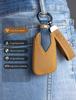 YINEOR Cadillac Key Fob Cover Leather Car Key Case Keychain Smart Key Fob Holder