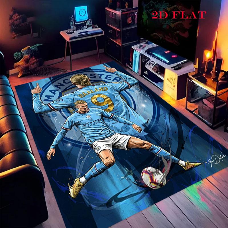 Haaland poster Carpet Rug for Living Room Bedroom Home Sofa Decoration,Kids play Nonslip Floor Mat