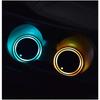 1PC Colorful Water Cup Mat with Car Ambient Light, Solar USB Charging, and Non-Slip Function