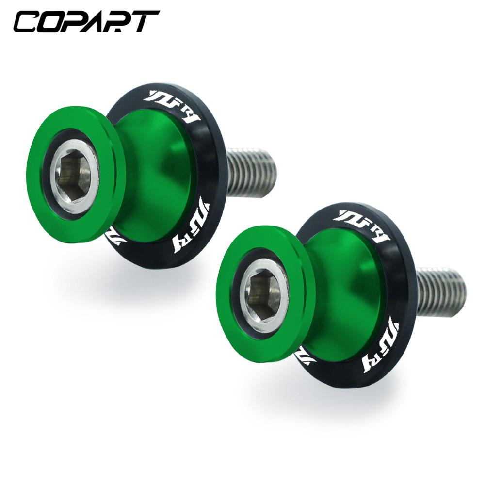 For YAMAHA YZF R1 YZFR1 YZF-R1 R3 R6 R125 MT-03 2PCS 6MM Motorcycle Swing Arm Sliders Spools CNC Swing Arm Stand Screw Paddock