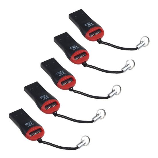 

5Pcs Portable USB Flash Memory Micro Card 2 TF Reader Adapter for Laptop