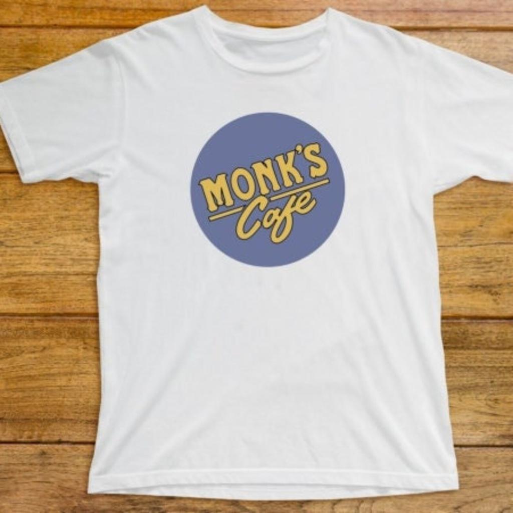 Monk's Cafe T Shirt EE536 Retro White Unisex Graphic Tee