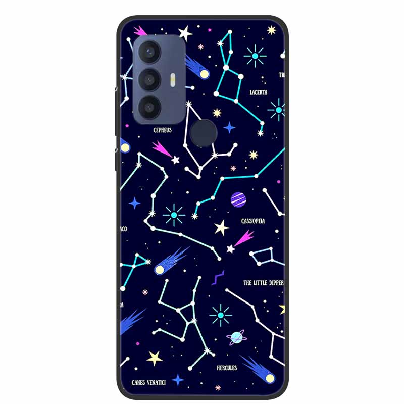 For TCL 30 SE Case Soft Silicone Marble TPU Black Cover for TCL 305 306 30SE 6.52'' Phone Back Cases for TCL30SE 6165H Coque New