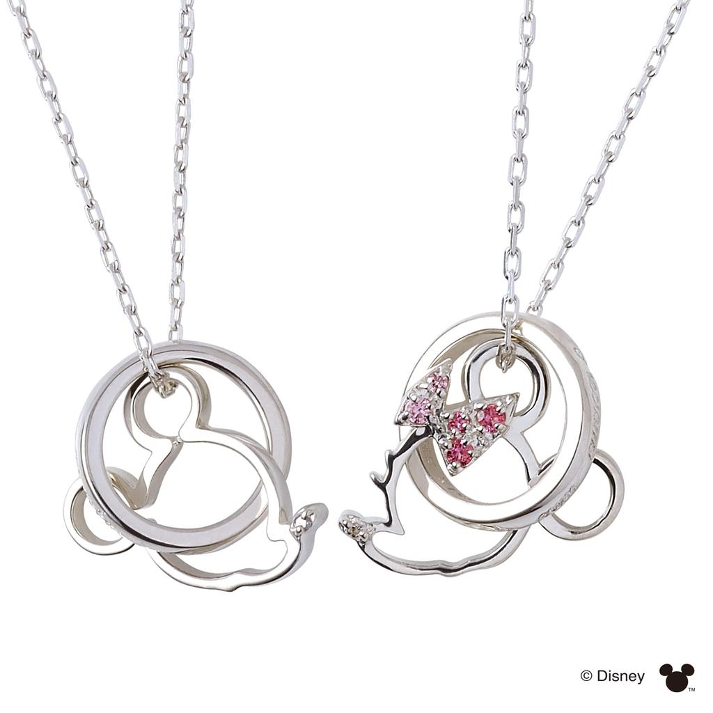 THE KISS Mickey Pair Necklace [THE KISS] [Disney Collection] & Minnie/Silver DI-SN1213DM-1214DM