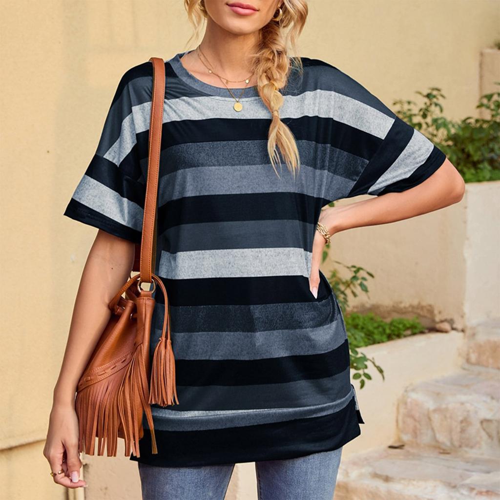 Women's T-Shirt Short Sleeve Round Neck Summer Top Casual Loose Basic T-Shirt