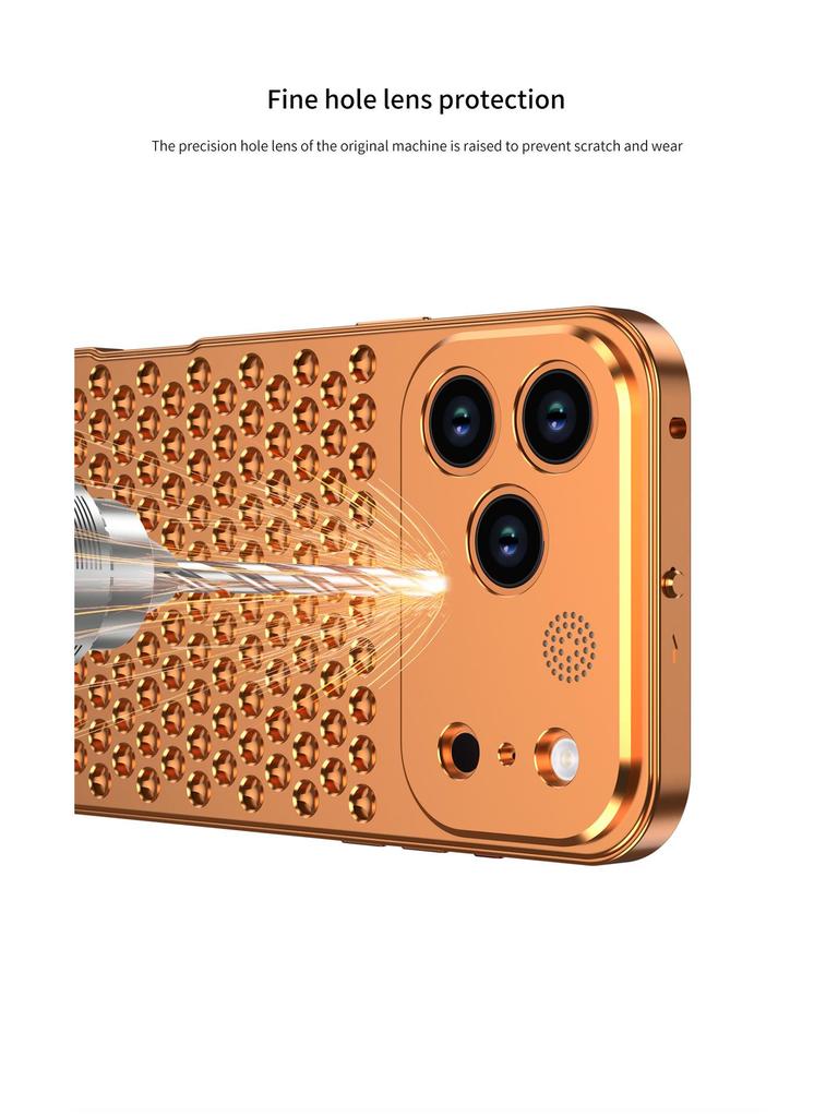 Cross-border Compatible Aroma Cooling Aluminum iPhone Case for 14/15/16/17 Pro Max