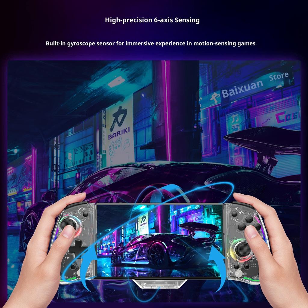 LinYuvo KS43 Wired Game Controller for for OLED RGB Backlit Joystick with Macro Mapping E-sports Grade Buttons
