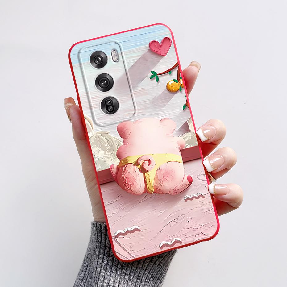For Oppo Reno12 Pro 5G Case CPH2629 Cute Rabbit Panda Soft Silicone Back Protector Cover For OPPO Reno 12 Pro 5G 2024 Phone Case