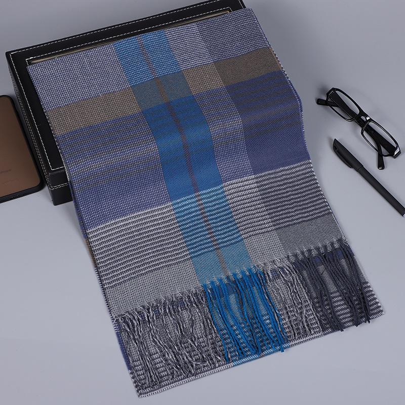 Men'S Scarves Are Versatile, Autumn And Winter Plaid Lengthened And Thickened Scarves, Couple Scarves, Warm Shawls For Women