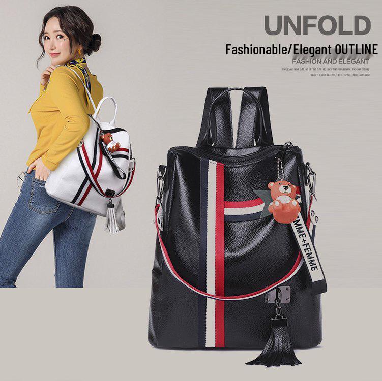 Spring/Summer Ribbon Dual-Use European & American Women's Casual Backpack