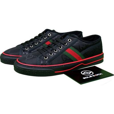 Gucci Tennis 1977 Tela Scarpe da Ginnastica Casual Uomo Nero 628709 H9H70 1072 cm