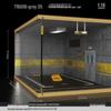 1/18 Wooden Parking Garage Model with Lighting and Dustproof Ornaments