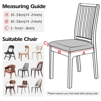 Spandex Jacquard Chair Cushion Cover Dining Room Upholstered Cushion Solid Chair Seat Cover Without Backrest Furniture Protector