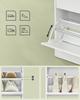 VASAGLE Shoe Cabinet with 3 Hinged Doors, Shoe Rack, Open Compartment, Adjustable Divider, 14 to 18 Pairs, for Small Entrance, 24 x 60 x 139 cm