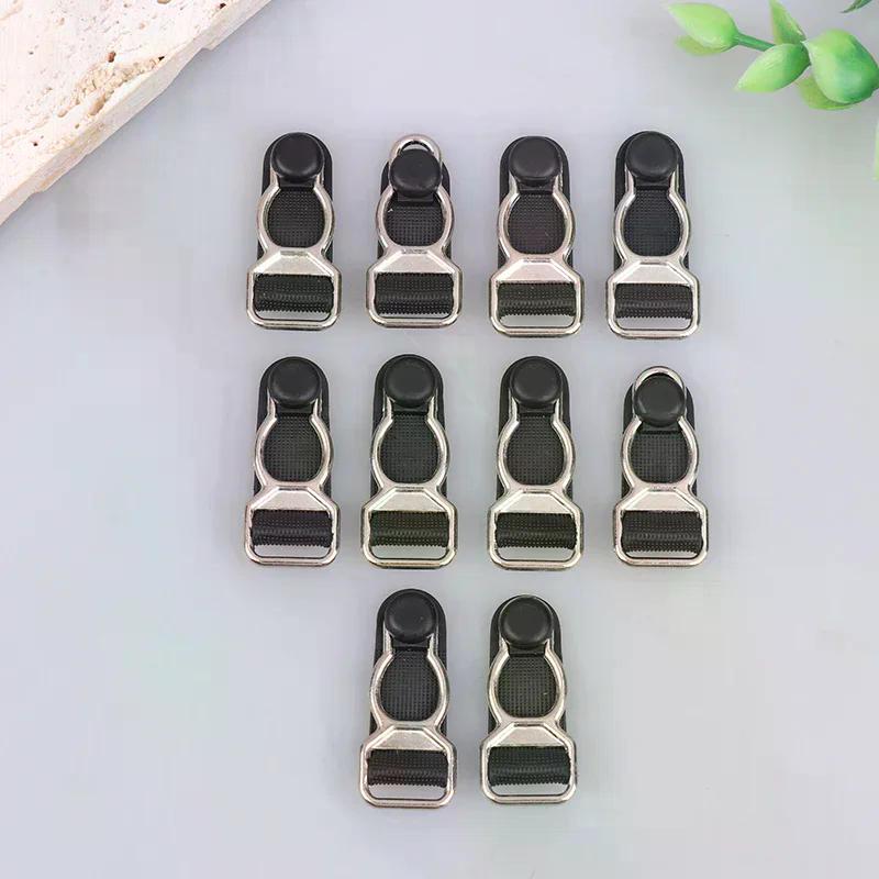 10Pcs 10/12/15/18MM Metal Adjust Buckle For Corset Leg Garter Belt Clip Hook Suspender Ends Buckles Hosiery Stocking Grips