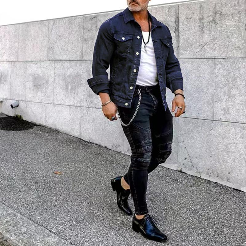 Men's 2023 Autumn/Winter Slim Fit Multi-Pocket Workwear Jacket