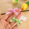 Plaid Bow Mini Bowknot Hairpin Female Hair Accessories Korean Style Headwear Children's Hair Clip