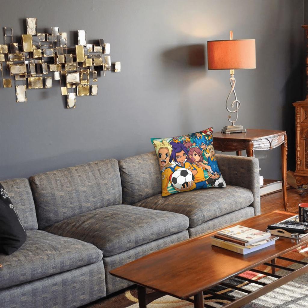 Inazuma Eleven Anime Game Pillowcase Printed Polyester Cushion Cover Decor RPG Football Pillow Case Cover Home Zippered