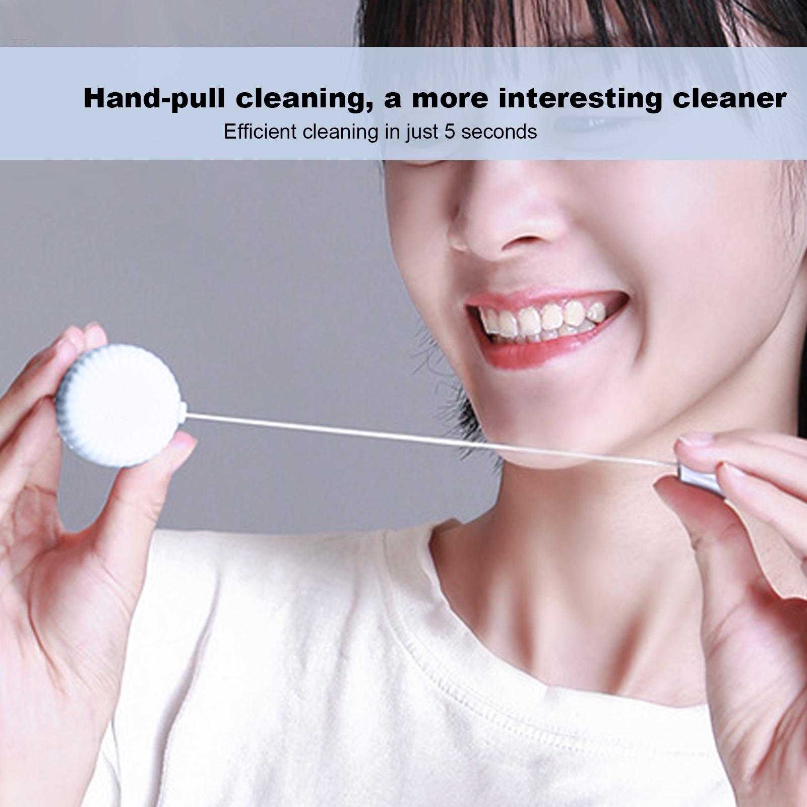 Portable Contact Lens Washer Manual Lens Cleaner Case Rotation Cute Cleaning Device