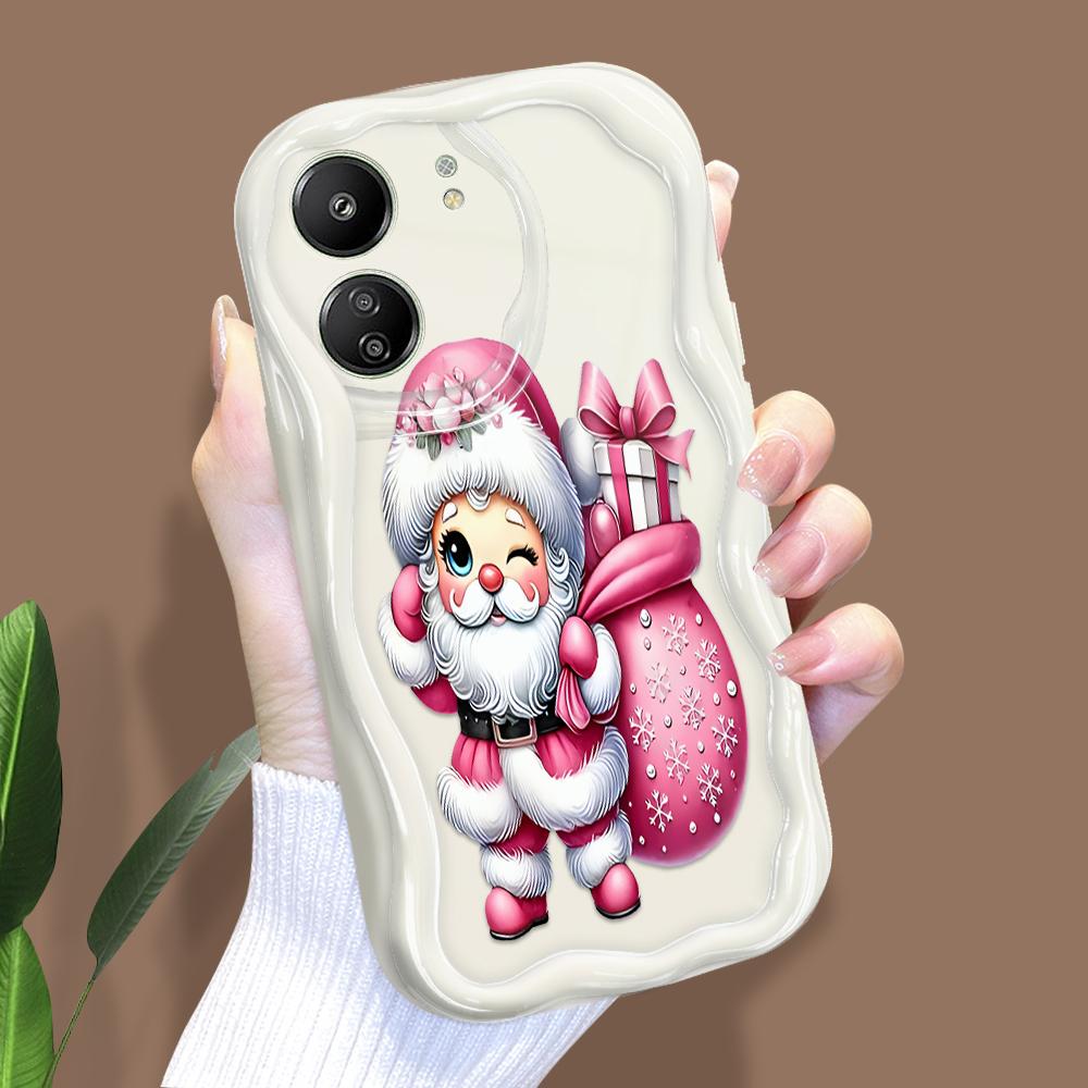 

Милый мультяшный узор, кремовая текстура, мягкий силиконовый чехол с волнистыми краями, чехол для телефона Xiaomi Redmi Xiaomi Poco X6 5G белый