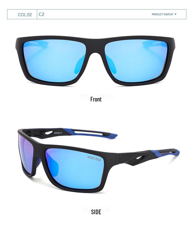 Men's Polarized Sport Casual Dual-Use Sunglasses - Matte Finish, Fashionable UV Protection (P9504)