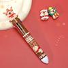 Christmas Capybara Ballpoint Pen 10 Color Retractable Cartoon Pen Smooth Writing Festive