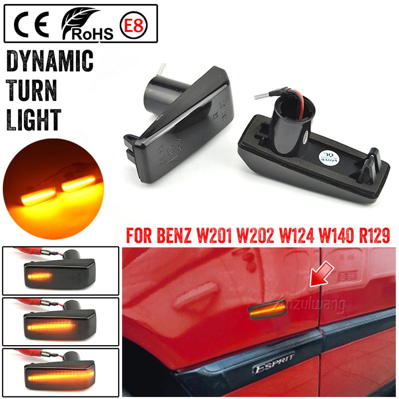 For Mercedes Benz C-CLASS W201 (190) 10.1982-08.1993Dynamic LED Sequential Light Turn Signal Repeater Side Marker Lamp