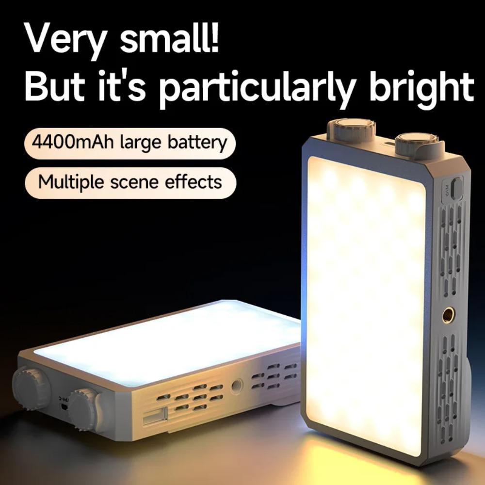 40W LED Camera Light 2800K-9000K RGB Video Light 4400mAh Rechargeable Photography Lighting Portable Light Panel