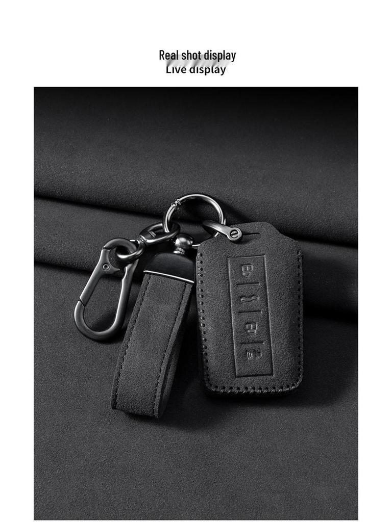 Compatible Suede Key Case for Tank 300/500, Protective Car Key Shell with Buckle