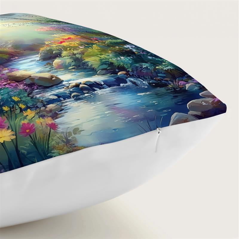 1 Pc Natural Landscape Pillow Cover For Home Living Room Bedroom Sofa Office Decorative Pillowcase Soft Throw Pillows 45*45 Cm