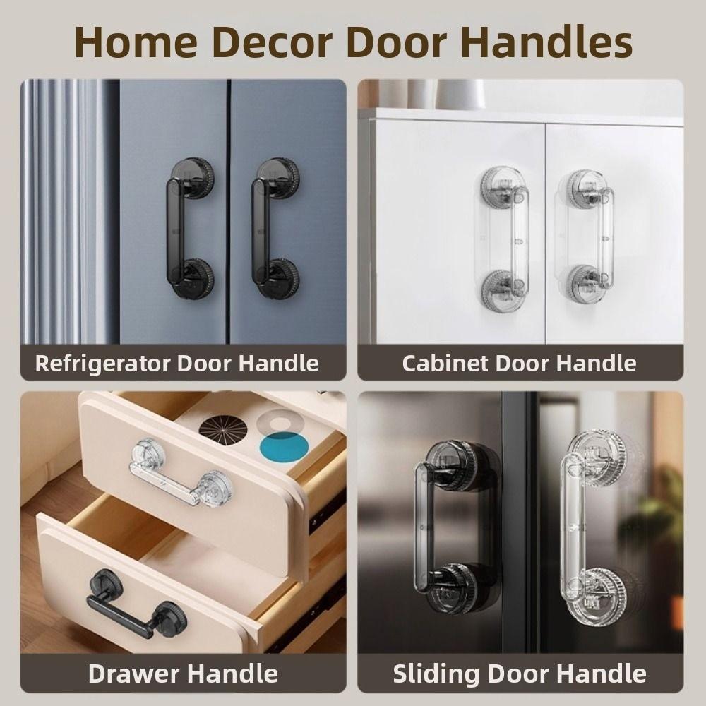 Removable Suction Cup Door Handle Anti-slip Safety Grip Bathroom Shower Auxiliary Handle No Drilling Powerful Vacuum