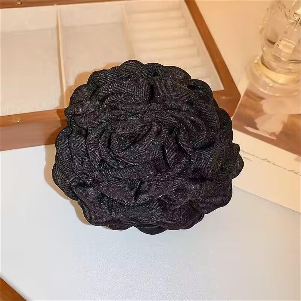 Цветок Розы Большая Заколка-Клешня Ручной Работы Тканевые Цветы Зажим для Волос Милый Зажим-Акула Аксессуары для Волос для Женщин Девочек 8/10/12см