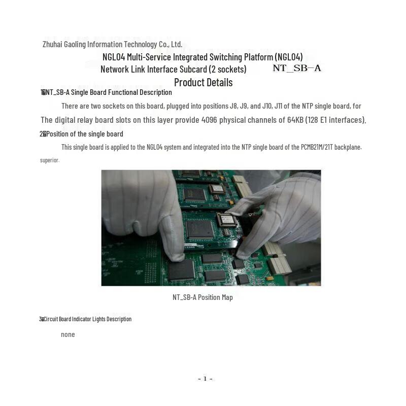 Zhuhai Gaoling NGL04 Series Network Switch Modules