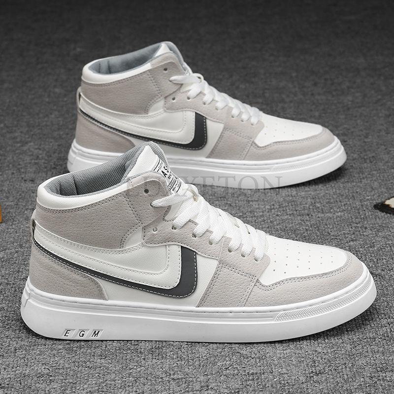 Men's Casual Shoes Skateboarding Shoes Lightweight High top Men Shoes Flat Lace-Up Sneakers Male Business Travel Tenis Masculino