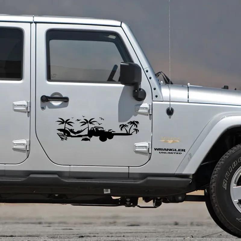 Car Camping Style Sticker Vinyl Waterproof Decor Decal Decoration Auto Tuning Accessories For Jeep Wrangler JL JLU Gladiator JT