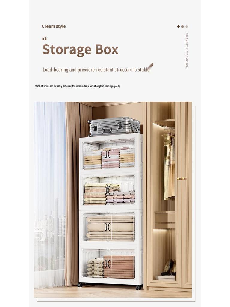 Foldable Large Capacity Storage Box for Clothes, Quilts, and Toys