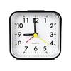 Small Quartz Analog Alarm Clock, White or Black Available, with Snooze Function, Built-in Night Light, Size 8x8x3.15cm, with Alarm Function, Desk