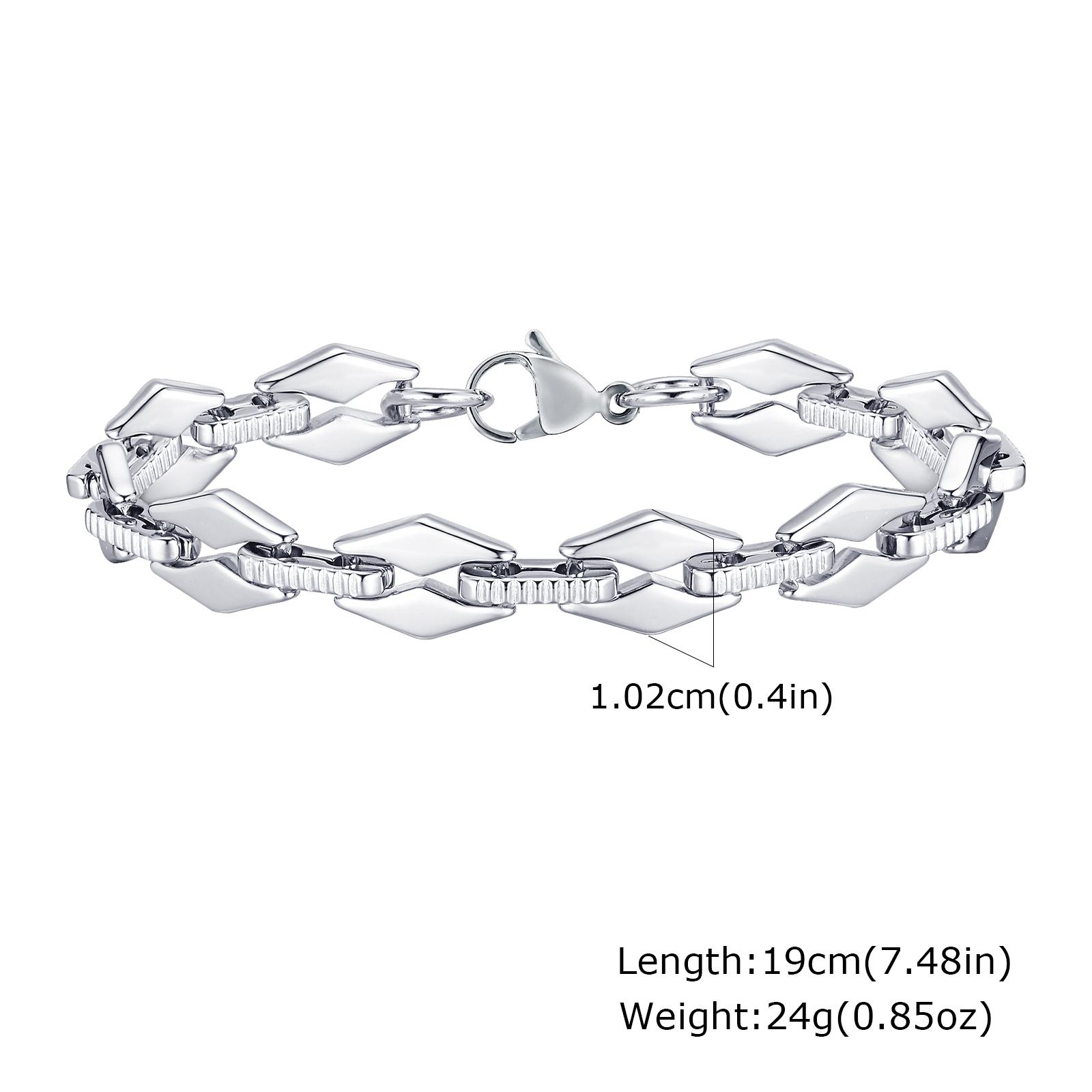 

Stainless Steel Jewelry Man Bracelets Link Wristband For Anniversary Birthday Dad Boyfriend Valentine s Day Gifts