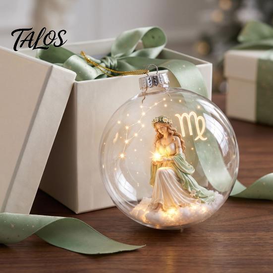 Unique Christmas Tree Ornaments Zodiac Ornament, Twelve Sign Hanging Decoration, 2D Acrylic Decorative Animal Horoscope Pendant for Xmas Tree, Holiday