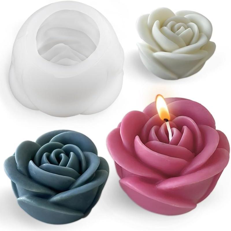 2026 New Flower Silicone Candle Mold 3D Peony Flower Soap Gypsum Resin Casting Mould Diy Chocolate Cake Baking Tool Wedding Gift