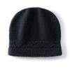 Autumn and winter new solid color cashmere hat knitted jacquard thickened cold-proof warm hat men's and women's casual versatile baotou hat