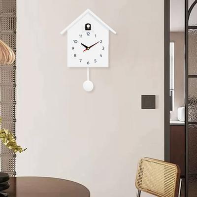 Yousheng Silent Wall Clock High Accuracy Simple Installation Minimalist Birdhouse Modern Design Decorative Hanging Clock