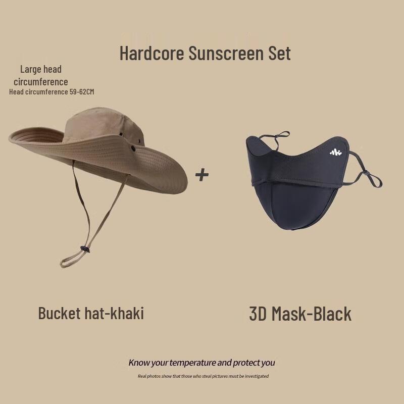 HANDUNYOU Large Brim Sun Protection Fisherman Hat