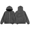 Corteiz Streetwear Hooded Jacket Loose Fit Casual Letter Print Zip Coat Young Men Winter